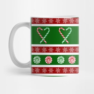 Candy Cane and peppermint stripes Mug